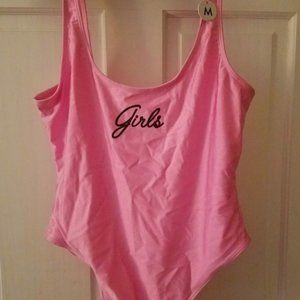 Hot pink one-piece swimsuit